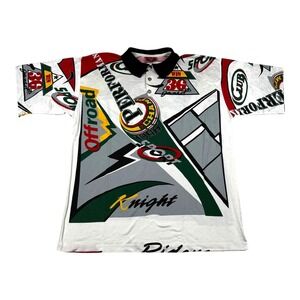 Vintage Red Ox Polo Shirt Mens 2XL Multicolor Racing Offroad Graphic 1996 USA